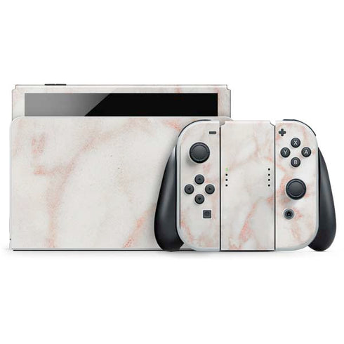 Rose Gold Marble Nintendo Switch OLED (2021) Skin